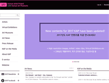 Tablet Screenshot of koreanartistproject.com